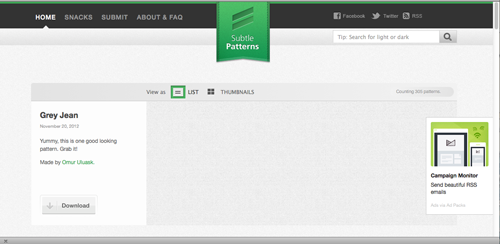 Subtle Patterns Screen Shot